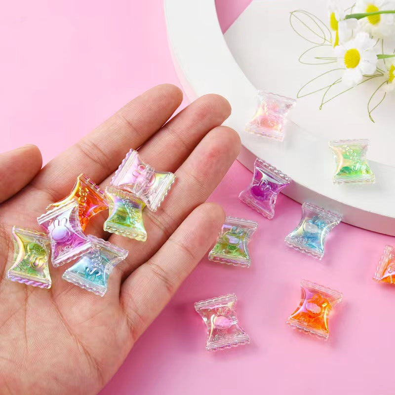Wholesale 10PCS Acrylic Candy Straight Hole Beads